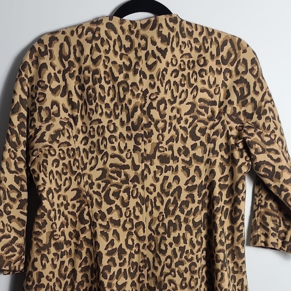 CAROL ANDERSON By Invitation Leopard Print Jacket 3/4 Sleeve w/Pockets Size XS - Picture 14 of 16